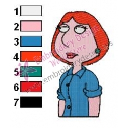 Lois Griffin Family Guy Embroidery Design